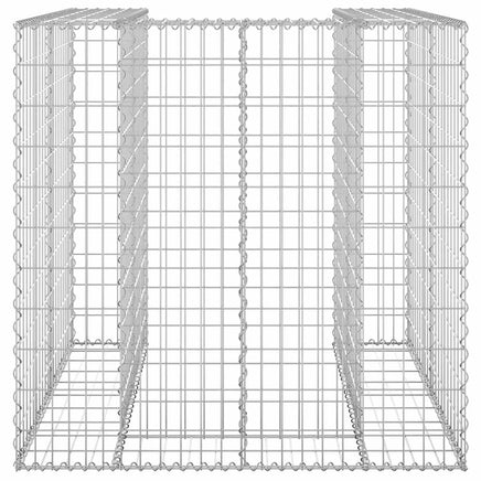 Gabion Wall for Garbage Bin Galvanised Steel 110x100x110 cm