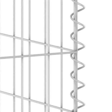 Gabion Wall for Garbage Bin Galvanised Steel 110x100x110 cm