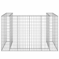 Gabion Wall for Garbage Bins Galvanised Steel 180x100x110 cm