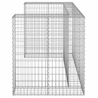 Gabion Wall for Garbage Bins Galvanised Steel 180x100x110 cm