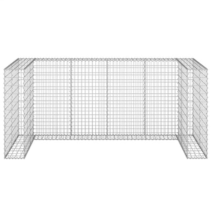 Gabion Wall for Garbage Bins Galvanised Steel 254x100x110 cm