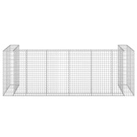 Gabion Wall for Garbage Bins Galvanised Steel 325x100x110 cm