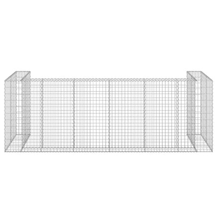 Gabion Wall for Garbage Bins Galvanised Steel 325x100x110 cm