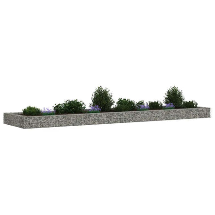 Gabion Raised Bed Galvanised Steel 400x100x20 cm