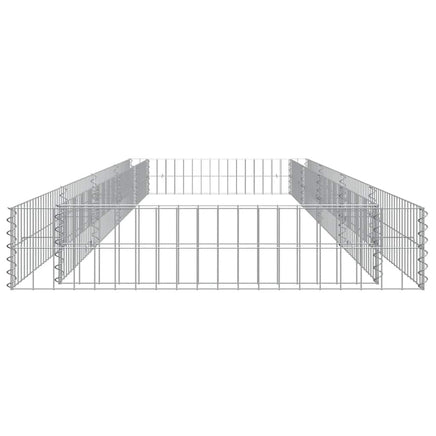 Gabion Raised Bed Galvanised Steel 400x100x20 cm