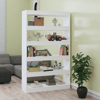 Book Cabinet/Room Divider High Gloss White 100x30x166 cm