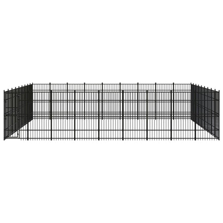 Outdoor Dog Kennel Steel 74.65 m²