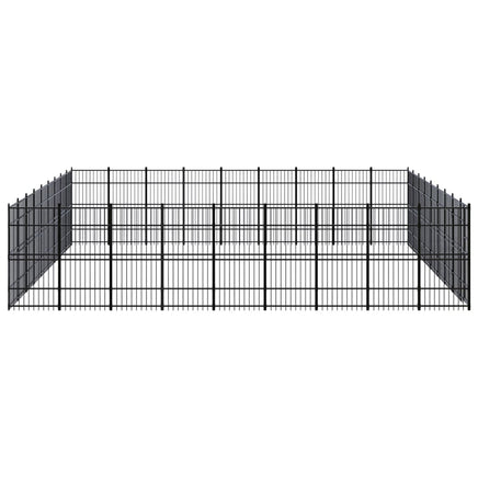 Outdoor Dog Kennel Steel 74.65 m²