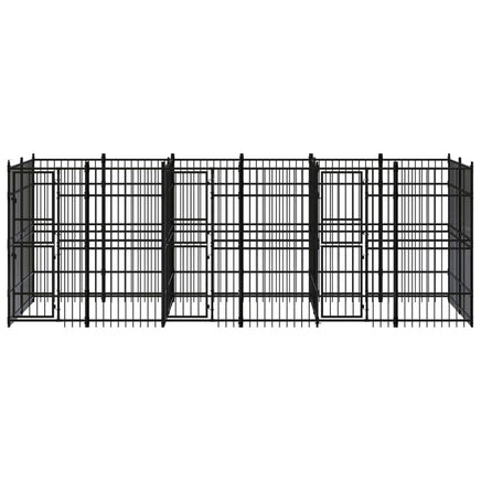Outdoor Dog Kennel Steel 11.06 m²