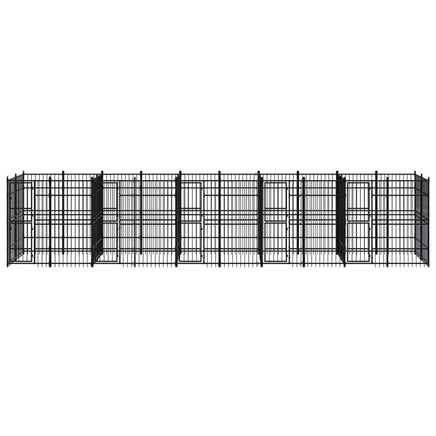 Outdoor Dog Kennel Steel 18.43 m²