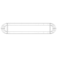 Gabion Raised Bed Galvanised Iron 260x50x50 cm