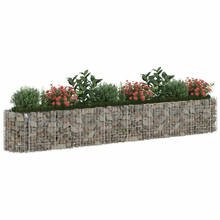 Gabion Raised Bed Galvanised Iron 330x50x50 cm