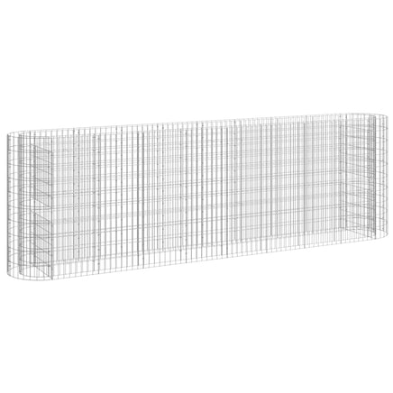 Gabion Raised Bed Galvanised Iron 330x50x100 cm