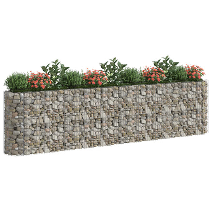 Gabion Raised Bed Galvanised Iron 400x50x100 cm