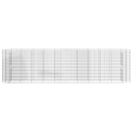 Gabion Raised Bed Galvanised Iron 400x50x100 cm