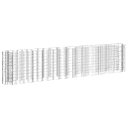 Gabion Raised Bed Galvanised Iron 470x50x100 cm