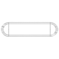 Gabion Raised Bed Galvanised Iron 400x100x50 cm