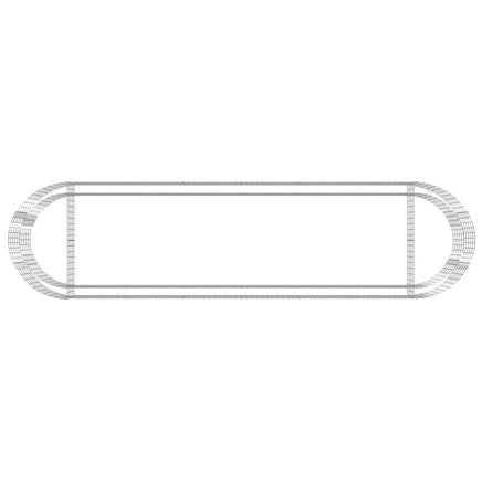 Gabion Raised Bed Galvanised Iron 400x100x50 cm