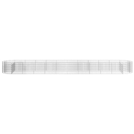 Gabion Raised Bed Galvanised Iron 600x100x50 cm