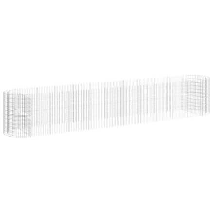 Gabion Raised Bed Galvanised Iron 600x100x100 cm