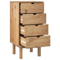 Drawer Cabinet OTTA 45x39x90cm Solid Wood Pine