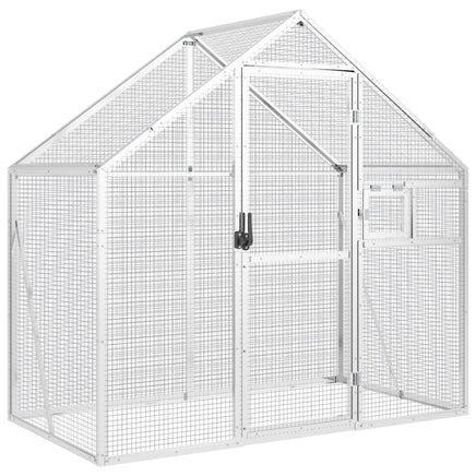 Aviary Silver 179x100x185 cm Aluminium