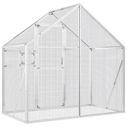 Aviary Silver 179x100x185 cm Aluminium