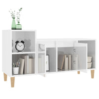 TV Cabinet High Gloss White 100x35x55 cm Engineered Wood