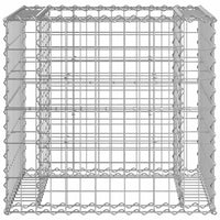 Garden Bench with Gabion Basket Solid Wood Douglas