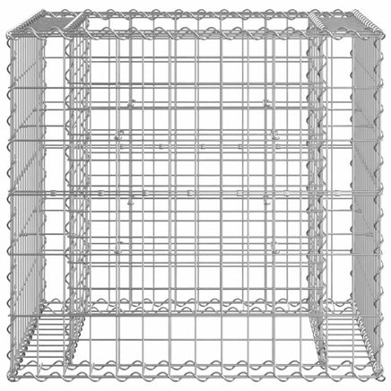 Garden Bench with Gabion Basket Solid Wood Douglas