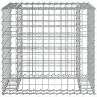 Garden Bench with Gabion Basket Solid Wood Douglas