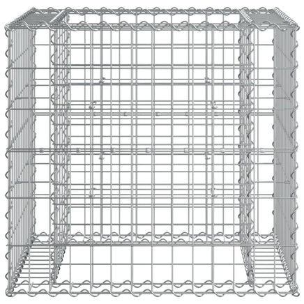 Garden Bench with Gabion Basket Solid Wood Pine