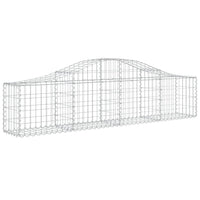 Arched Gabion Baskets 2 pcs 200x30x40/60 cm Galvanised Iron