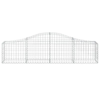 Arched Gabion Baskets 2 pcs 200x30x40/60 cm Galvanised Iron