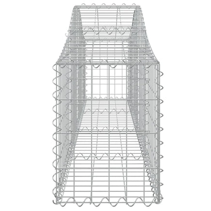 Arched Gabion Baskets 2 pcs 200x30x40/60 cm Galvanised Iron