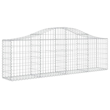 Arched Gabion Baskets 2 pcs 200x30x60/80 cm Galvanised Iron