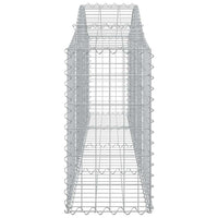 Arched Gabion Baskets 2 pcs 200x30x60/80 cm Galvanised Iron