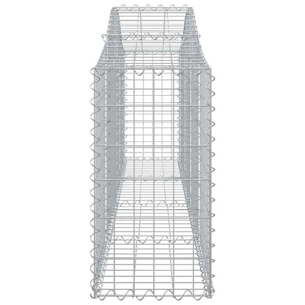Arched Gabion Baskets 2 pcs 200x30x60/80 cm Galvanised Iron