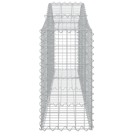 Arched Gabion Baskets 4 pcs 200x30x60/80 cm Galvanised Iron