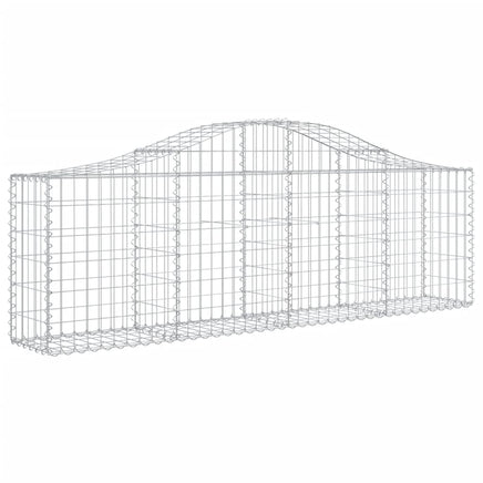 Arched Gabion Baskets 6 pcs 200x30x60/80 cm Galvanised Iron