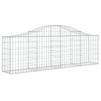 Arched Gabion Baskets 7 pcs 200x30x60/80 cm Galvanised Iron