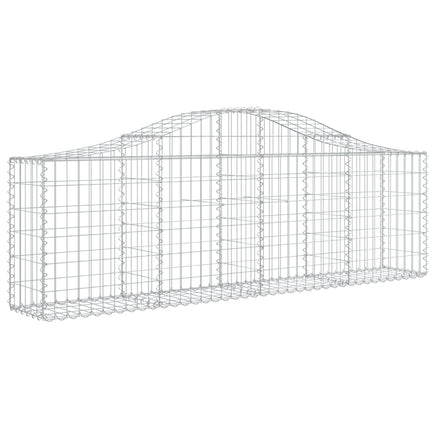 Arched Gabion Baskets 7 pcs 200x30x60/80 cm Galvanised Iron
