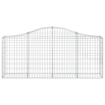 Arched Gabion Baskets 2 pcs 200x30x80/100 cm Galvanised Iron
