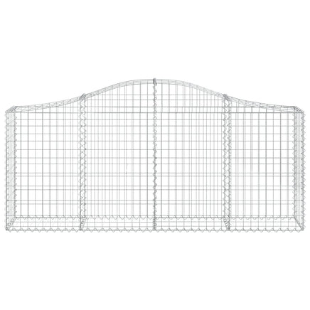 Arched Gabion Baskets 5 pcs 200x30x80/100 cm Galvanised Iron