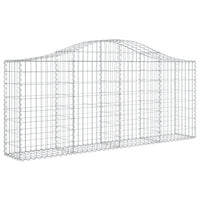 Arched Gabion Baskets 6 pcs 200x30x80/100 cm Galvanised Iron