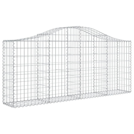 Arched Gabion Baskets 6 pcs 200x30x80/100 cm Galvanised Iron