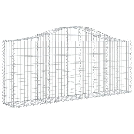 Arched Gabion Baskets 7 pcs 200x30x80/100 cm Galvanised Iron