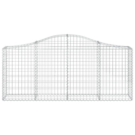 Arched Gabion Baskets 7 pcs 200x30x80/100 cm Galvanised Iron