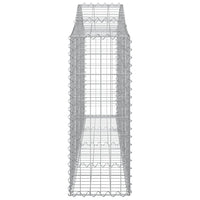 Arched Gabion Baskets 7 pcs 200x30x80/100 cm Galvanised Iron