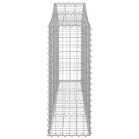 Arched Gabion Baskets 8 pcs 200x30x80/100 cm Galvanised Iron